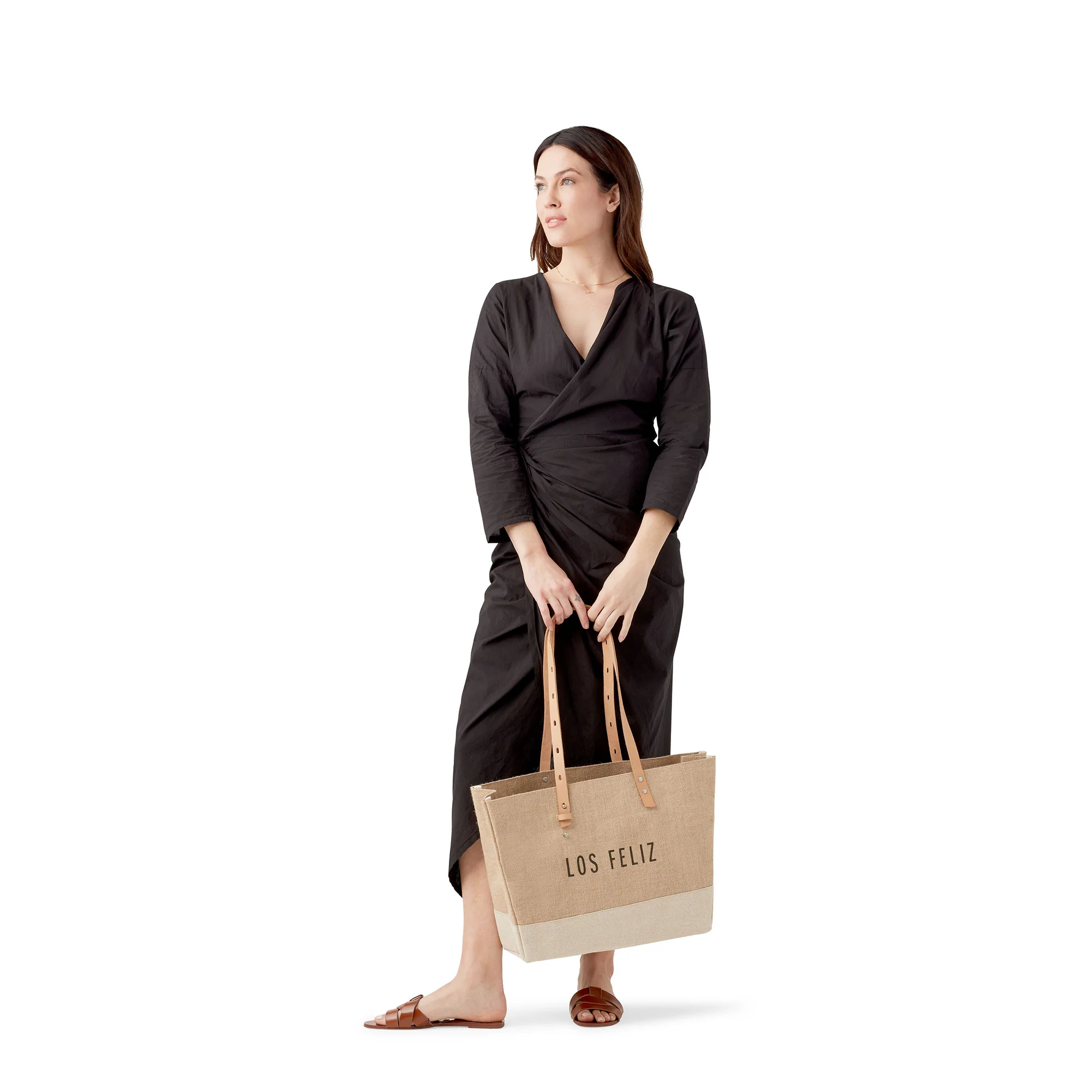 Shoulder Market Bag in Natural - Image 12