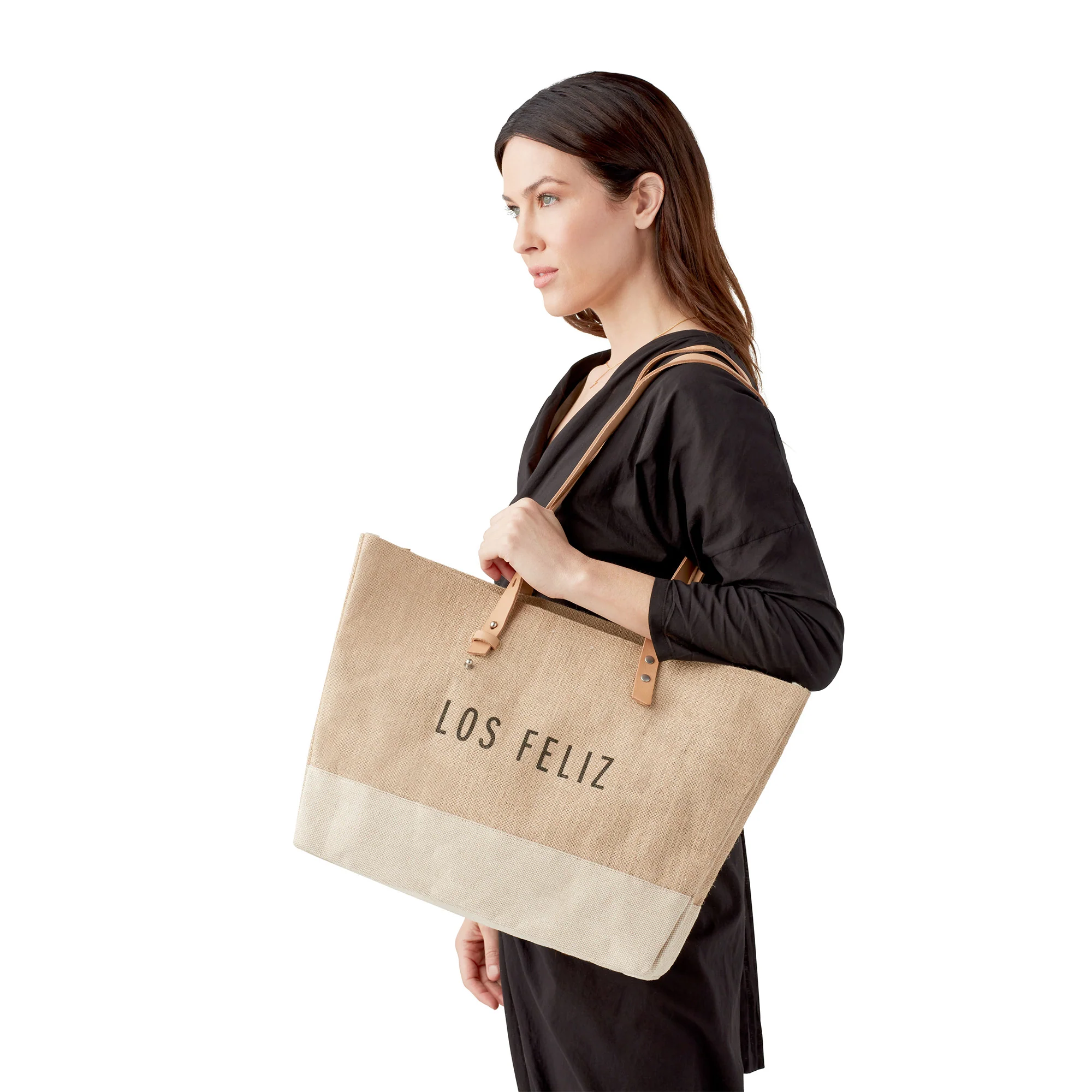 Shoulder Market Bag in Natural - Image 14