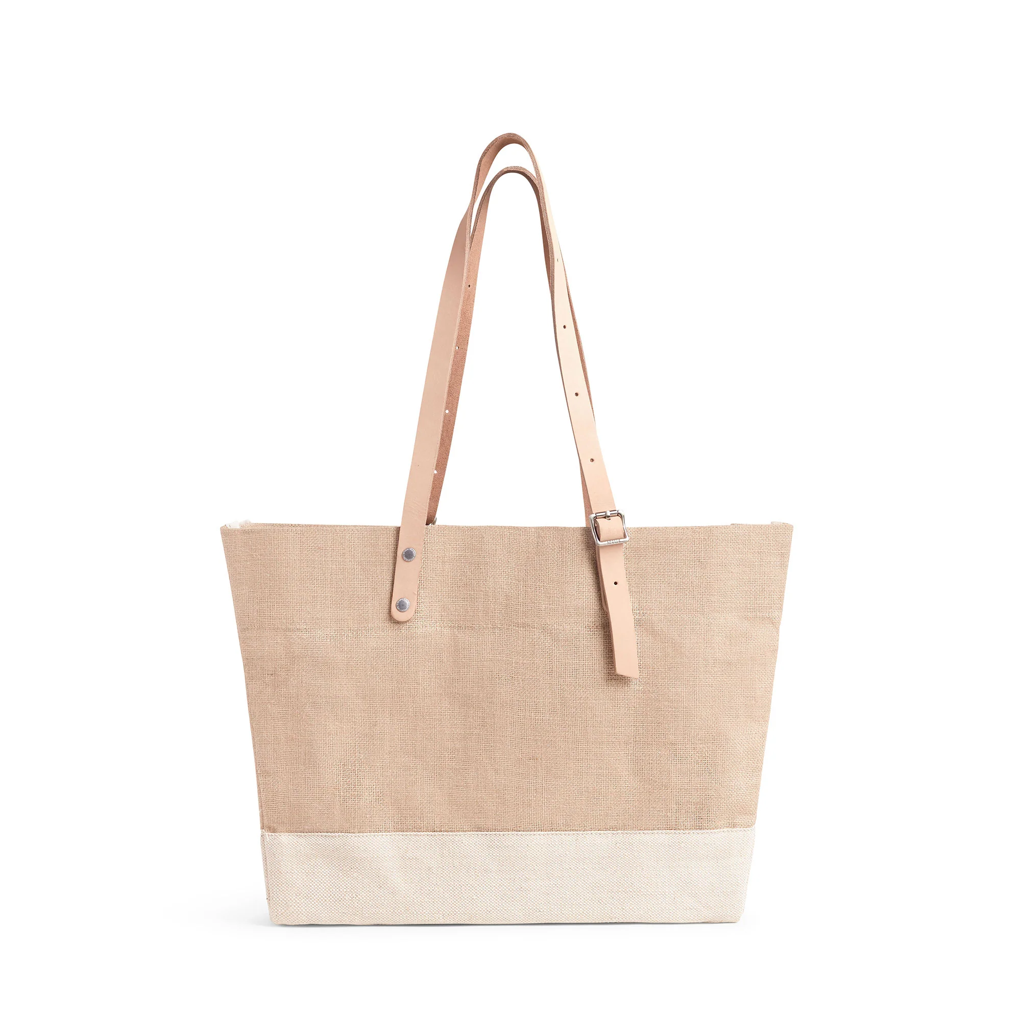 Shoulder Market Bag in Natural - Image 17