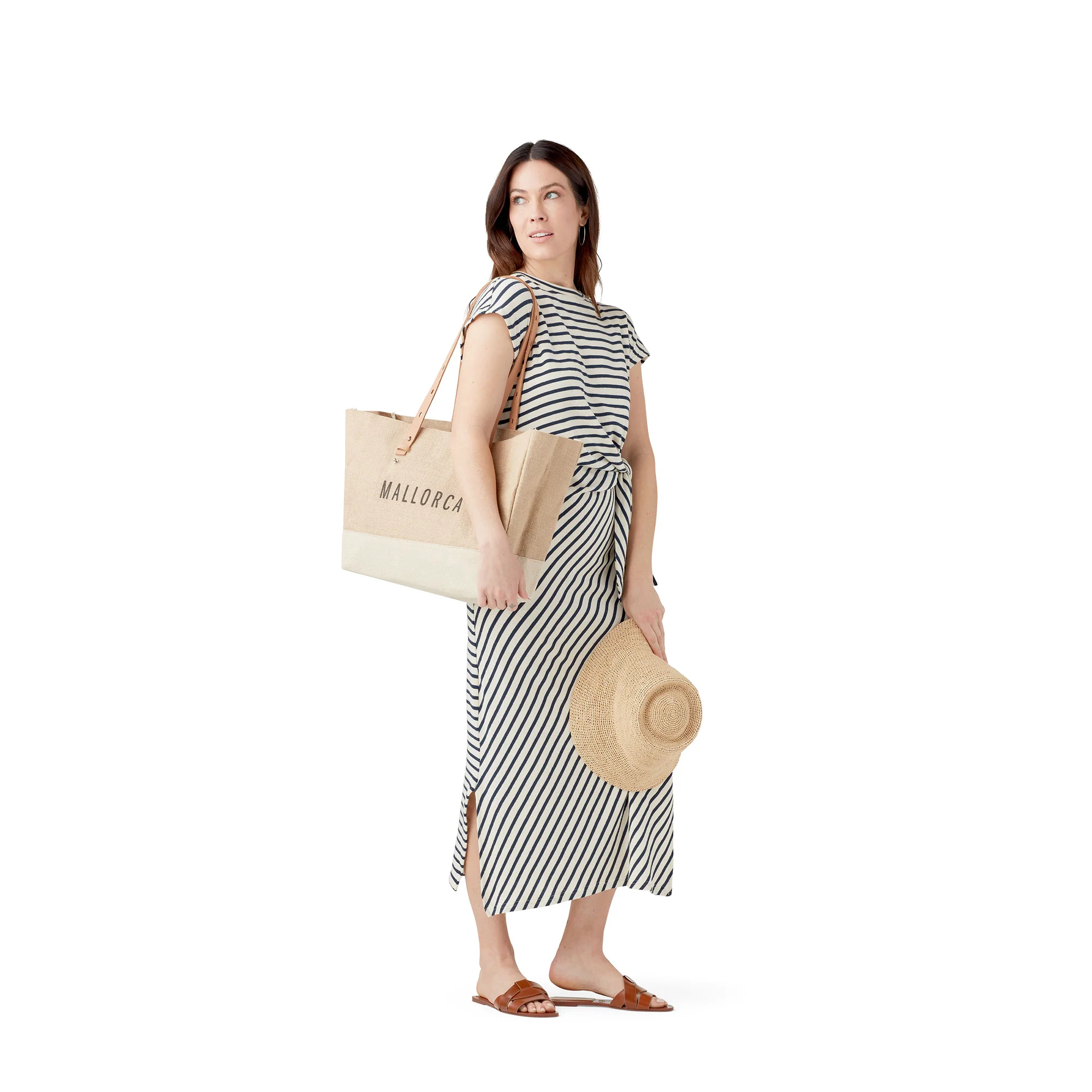 Shoulder Market Bag in Natural - Image 7