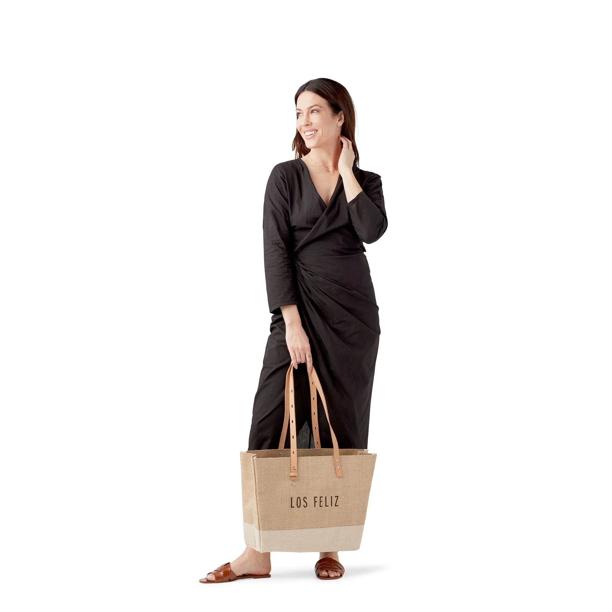Shoulder Market Bag in Natural - Image 8