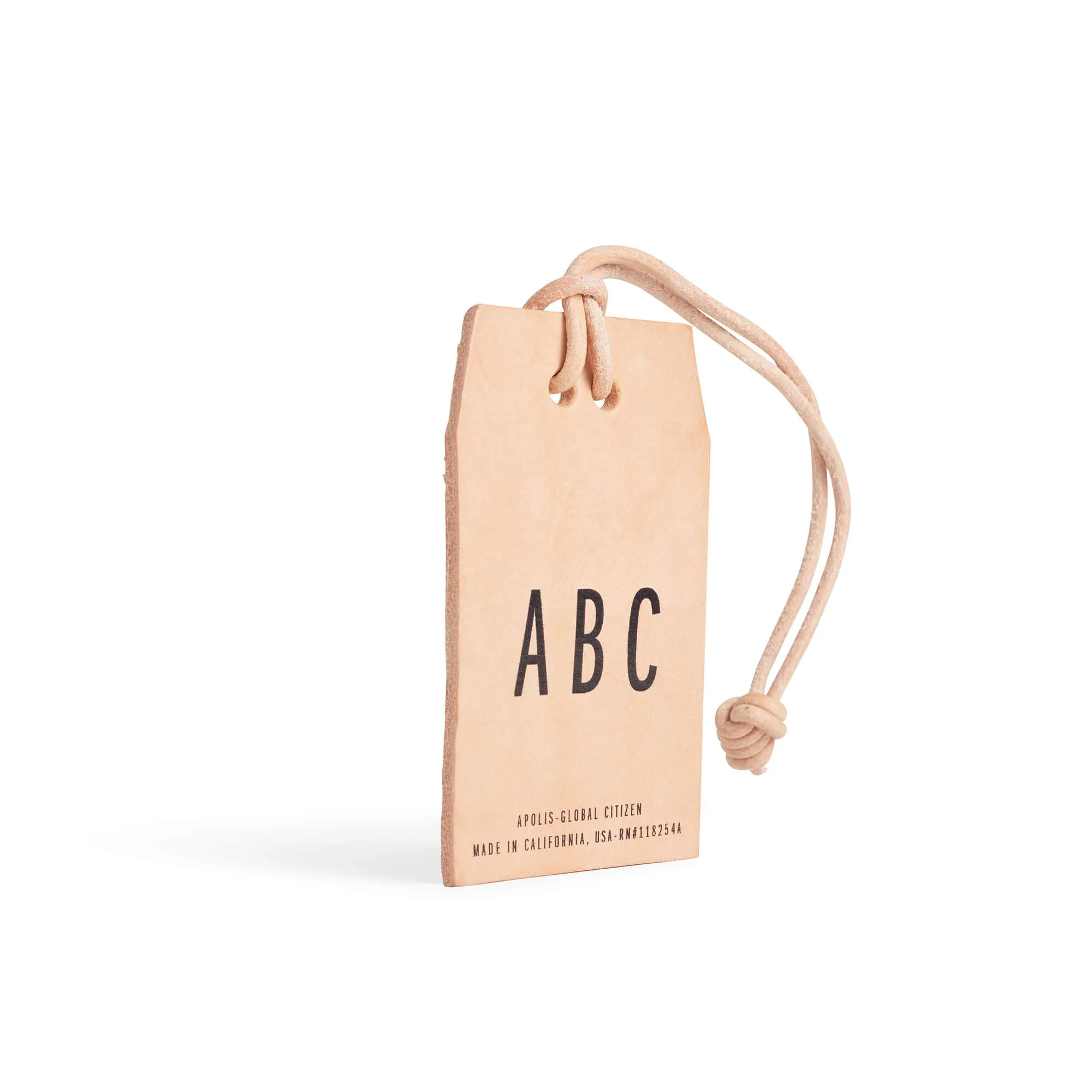 Leather Gift Tag with Monogram - Image 3