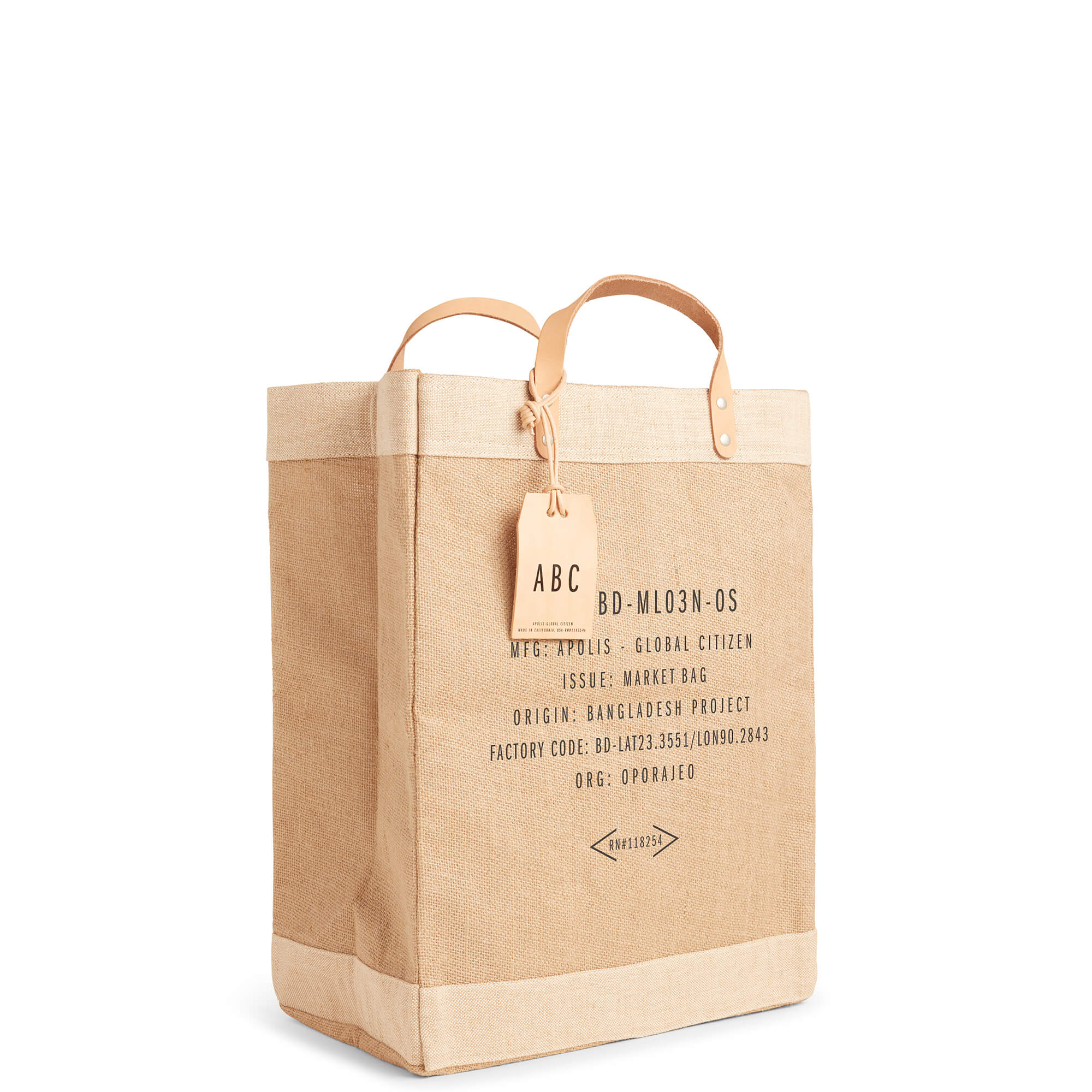 Leather Gift Tag with Monogram - Image 4