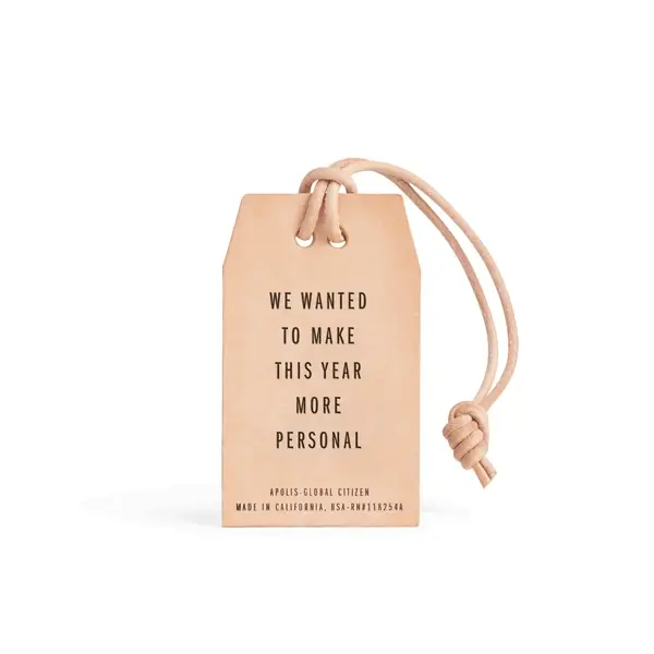 Leather Gift Tag with Note - Image 3