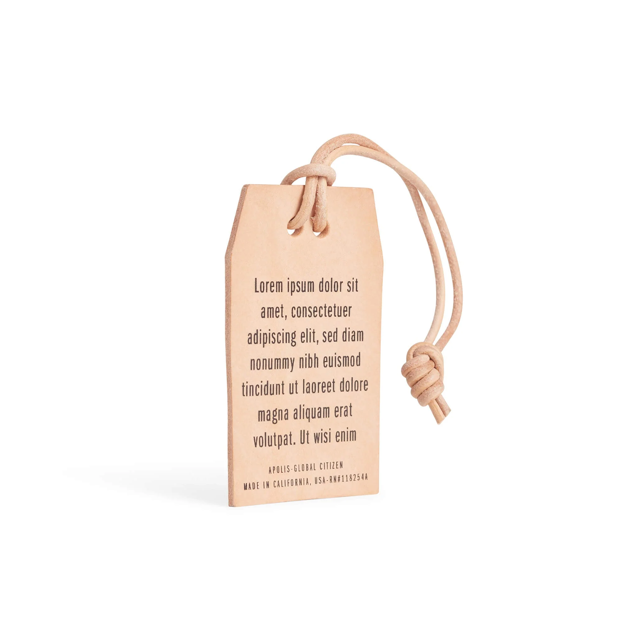 Leather Gift Tag with Note - Image 4