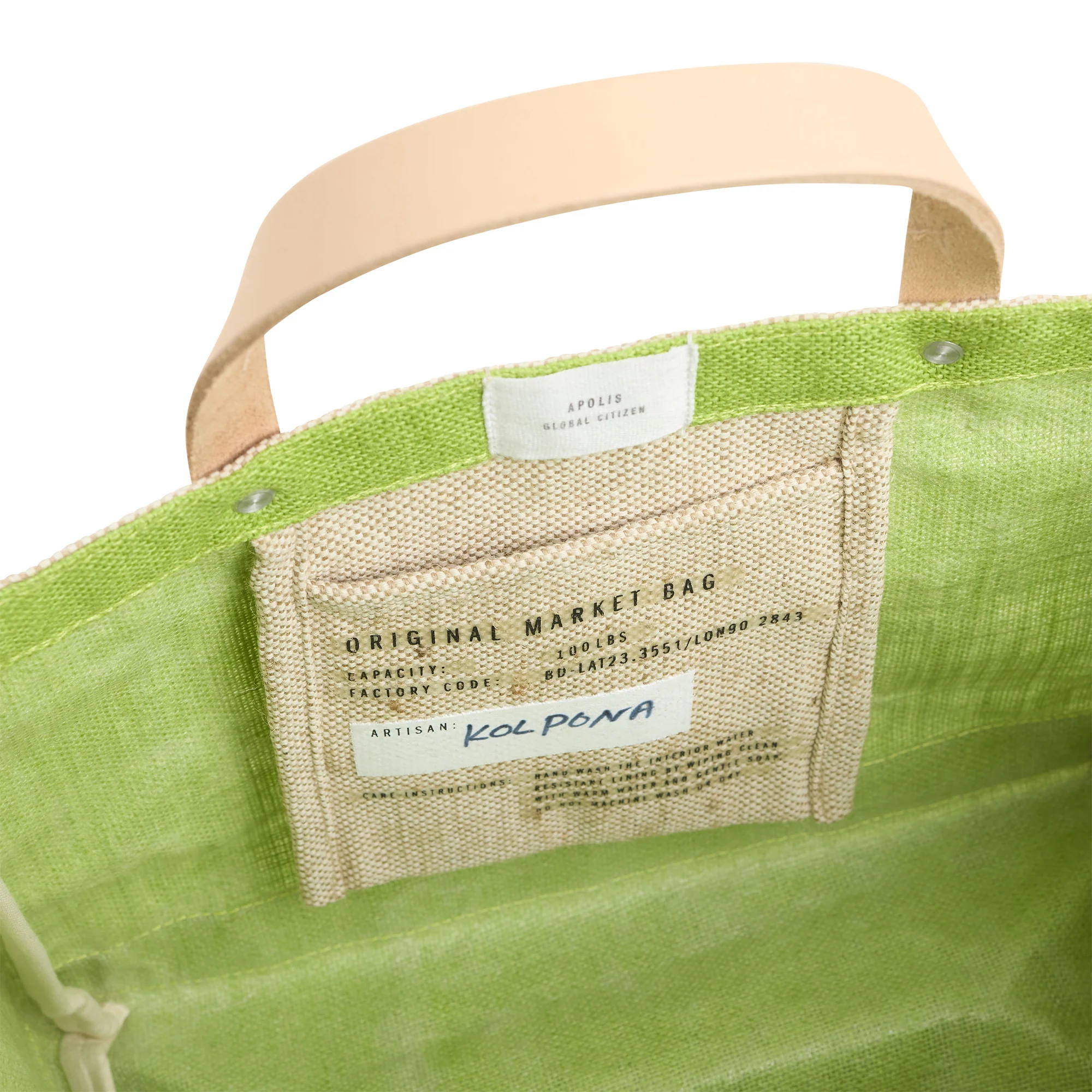 Market Bag in Chartreuse - Image 5