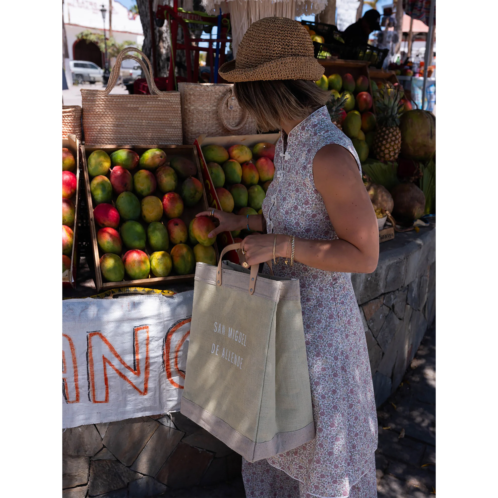 Market Bag in Mint Sorbet - Image 4