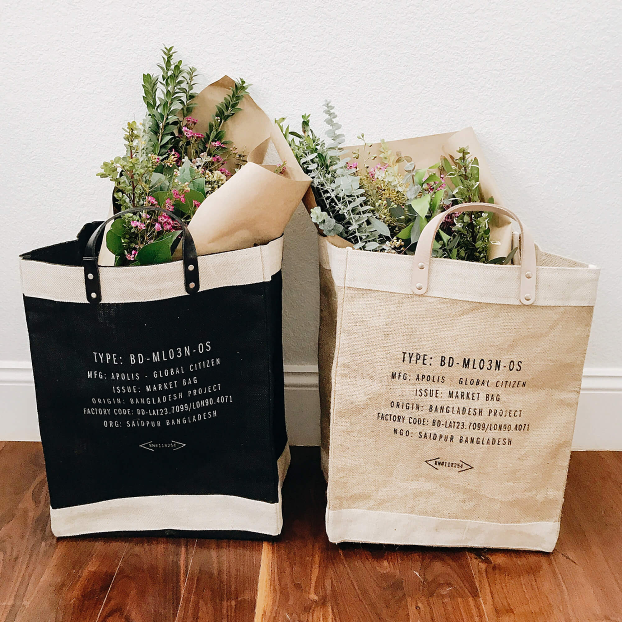 Market Bag in Natural Peony by Amy Logsdon - Image 8