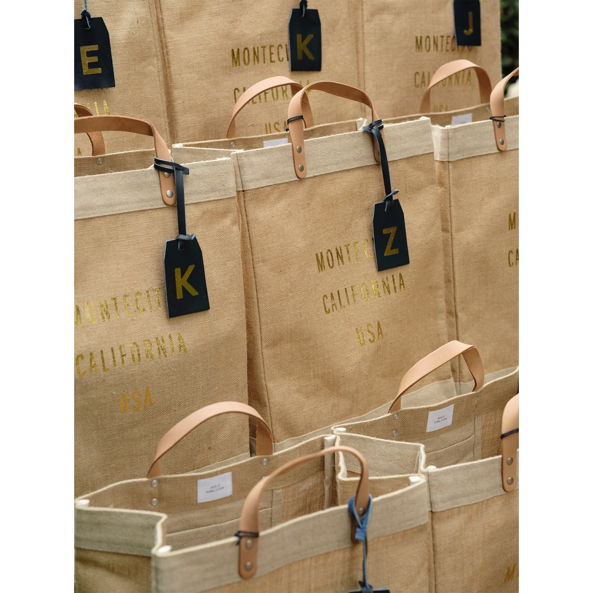 Market Bag in Natural Gold Foil - Image 3