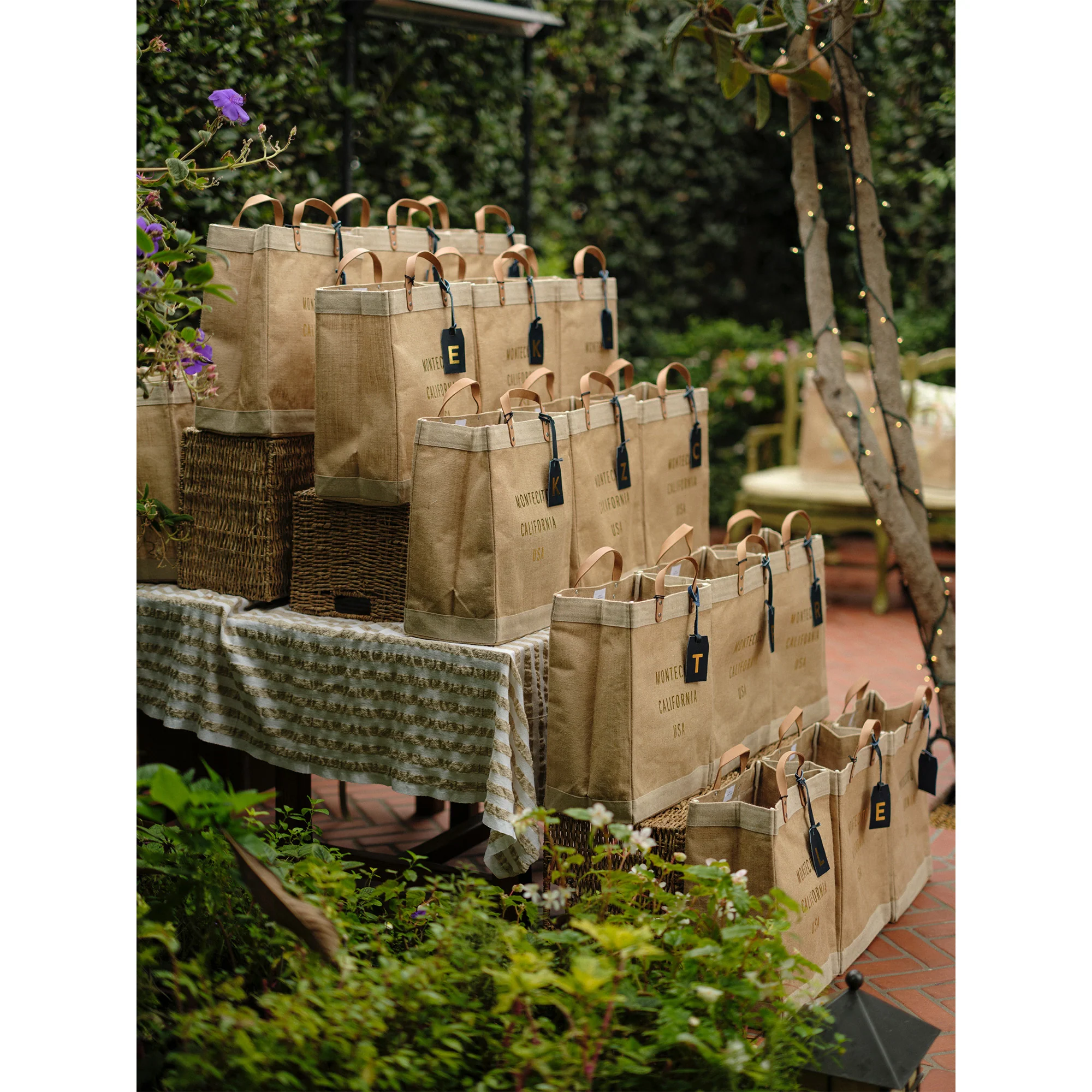 Market Bag in Natural Gold Foil - Image 4