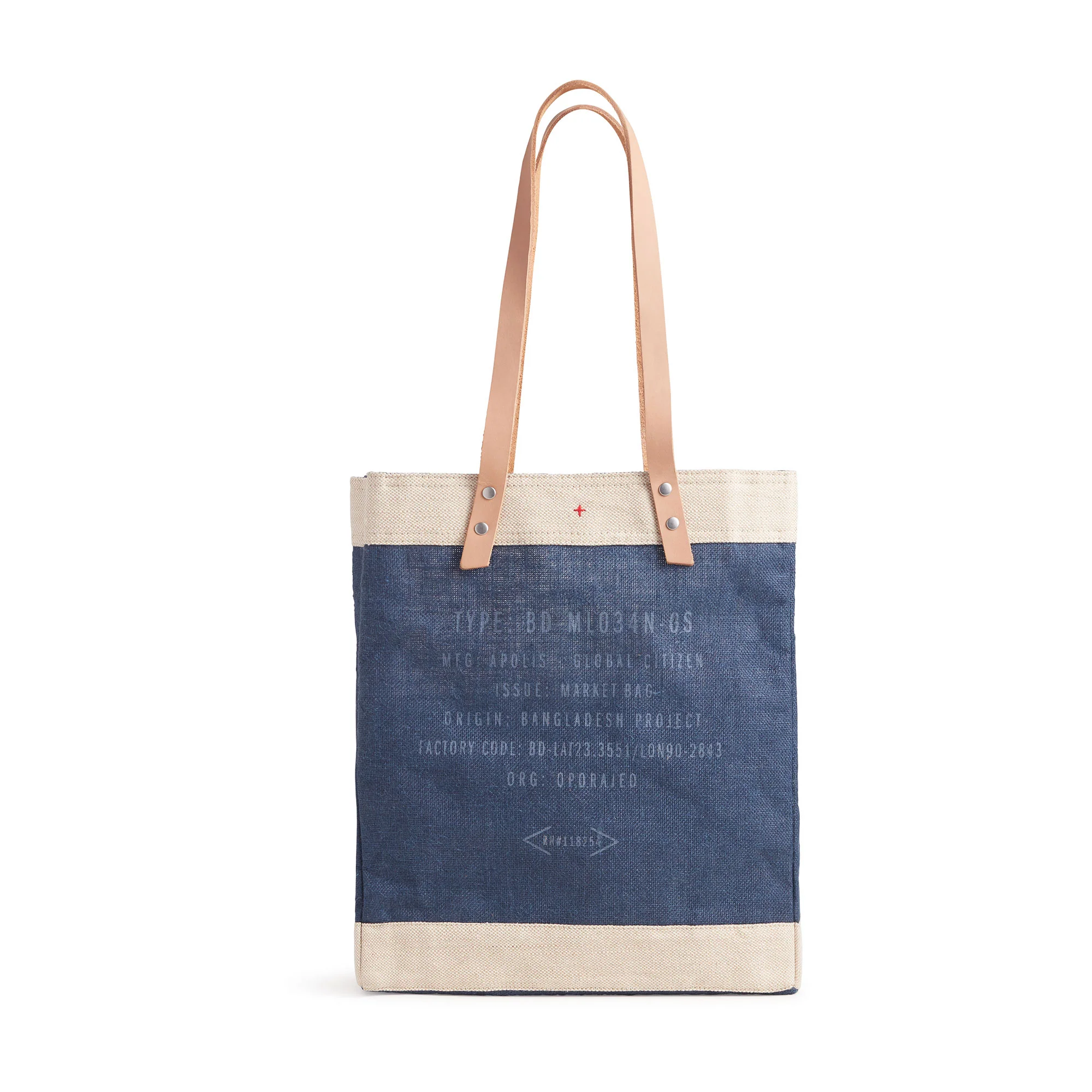 Market Tote in Navy - Image 6