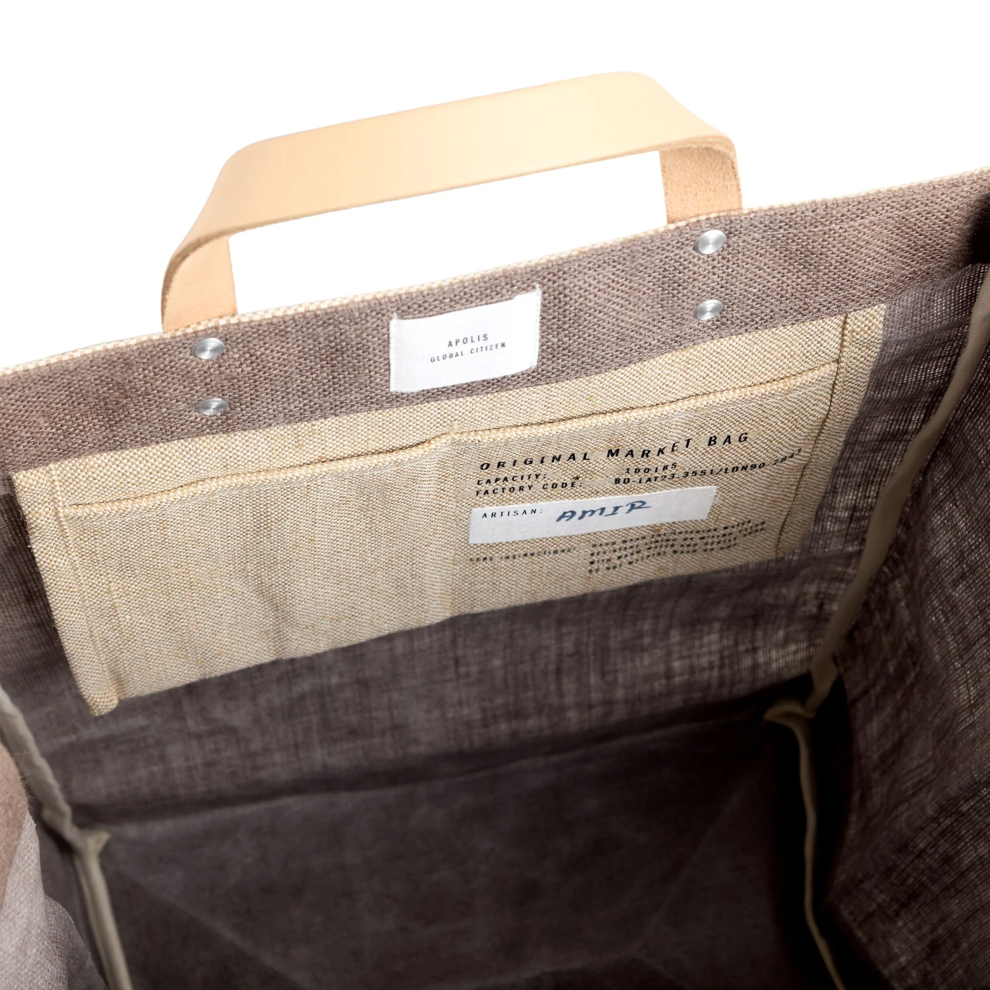 Market Bag in Deep Taupe - Image 4