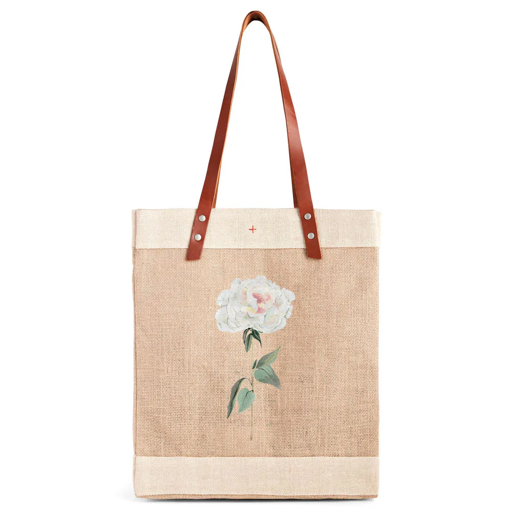 Market Tote in Natural Peony by Amy Logsdon - Image 9