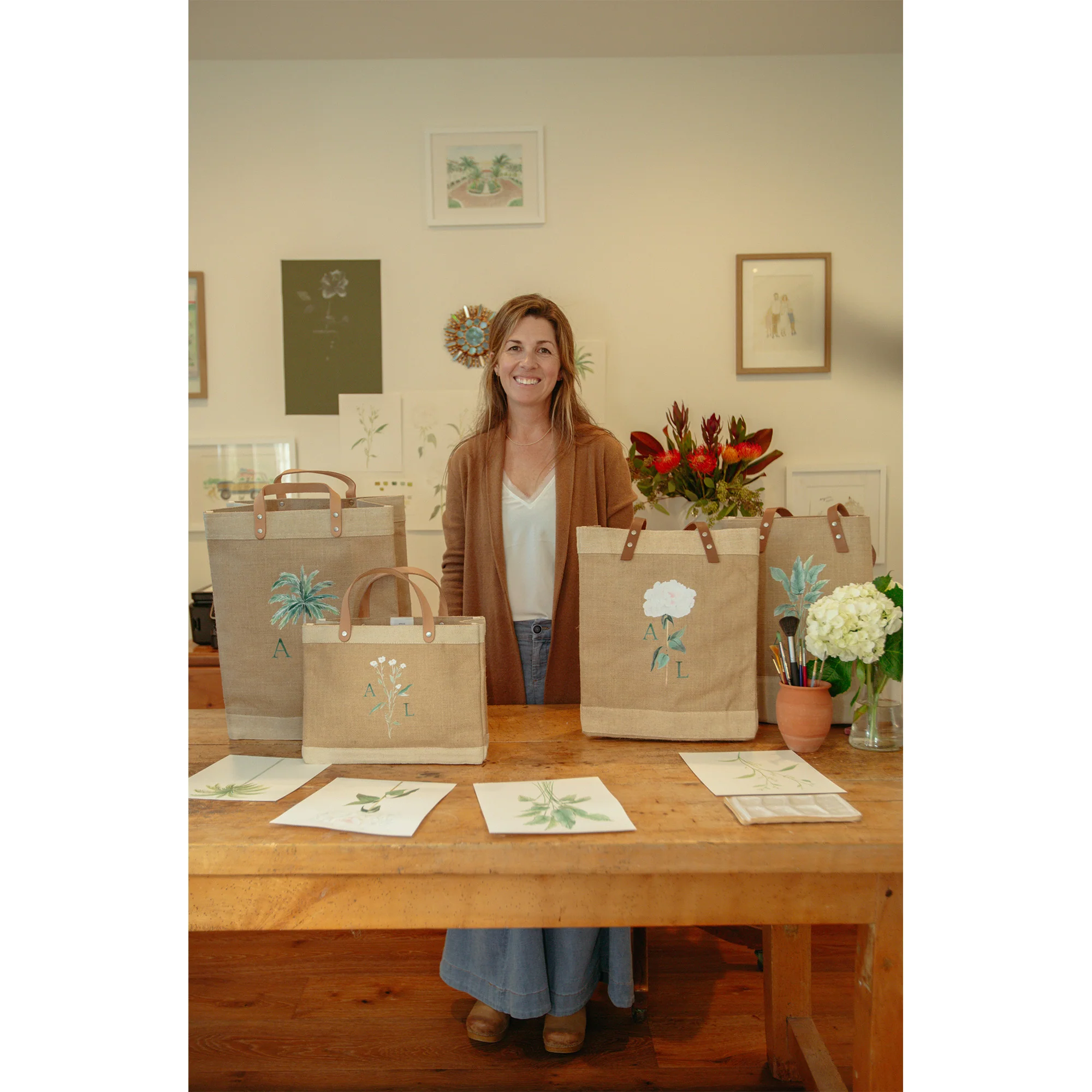 Market Tote in Natural Palm Tree by Amy Logsdon - Image 7