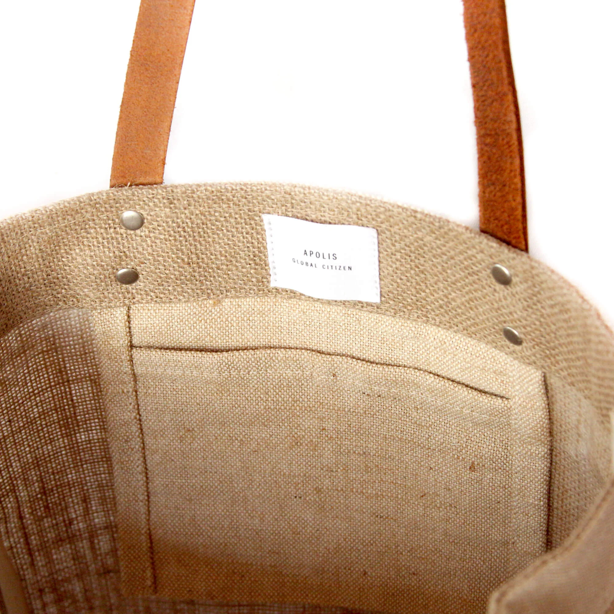 Market Tote in Natural with Black Monogram - Image 13