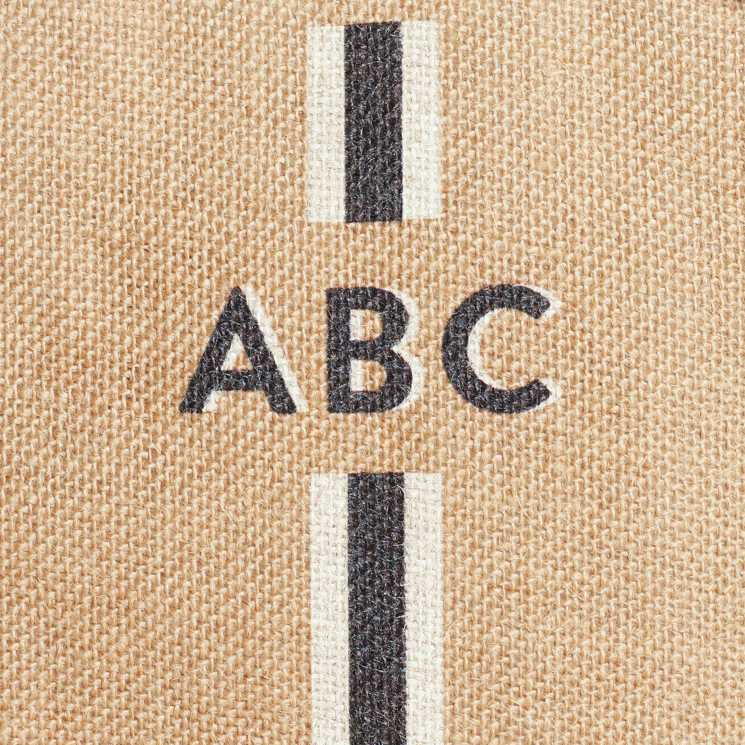 Market Tote in Natural with Black Monogram - Image 16