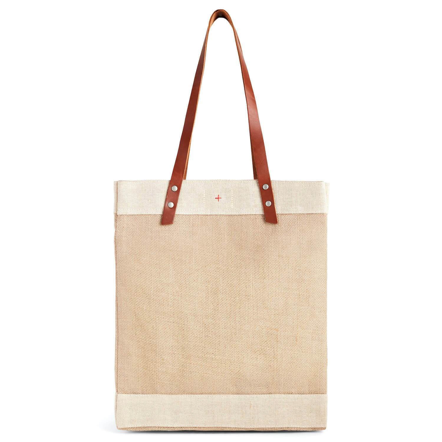 Market Tote in Natural with Black Monogram - Image 18