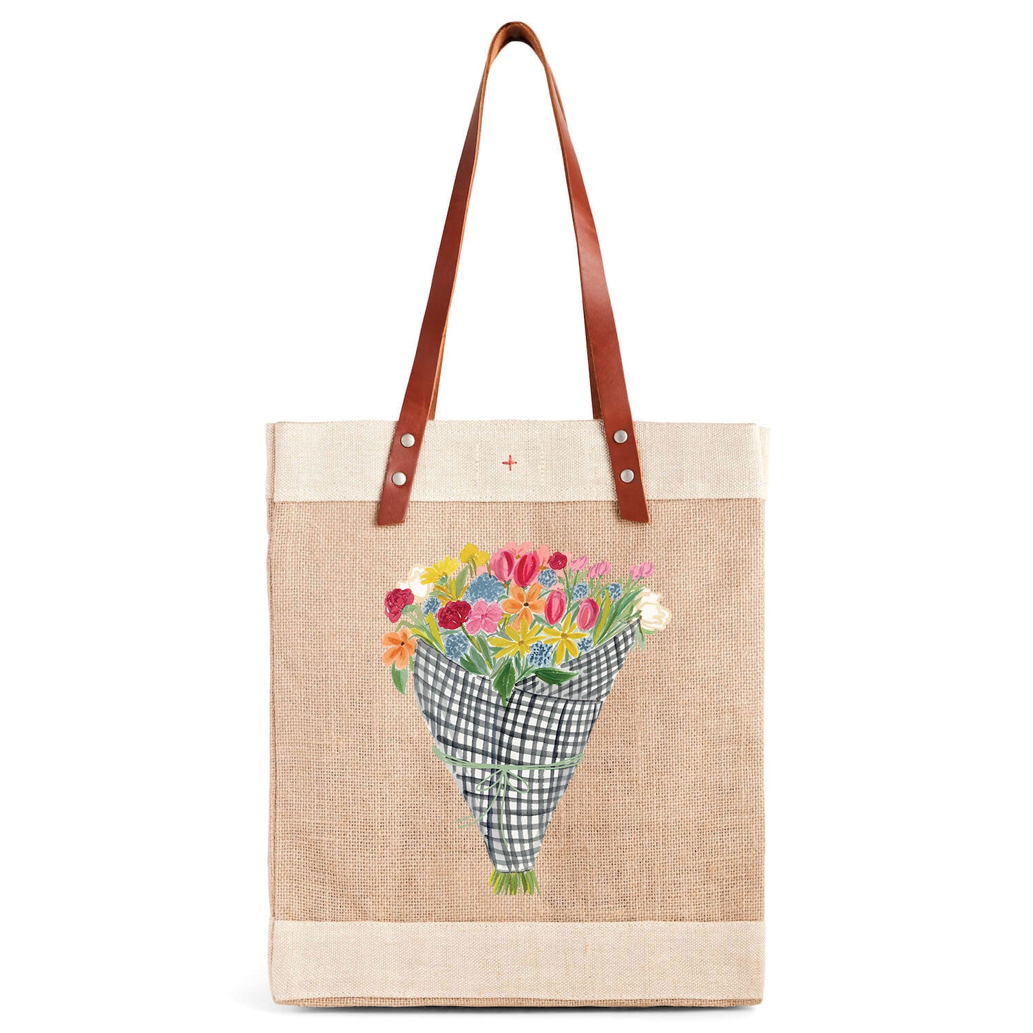 Market Tote in Natural Flower Stand by Amy Logsdon - Image 11