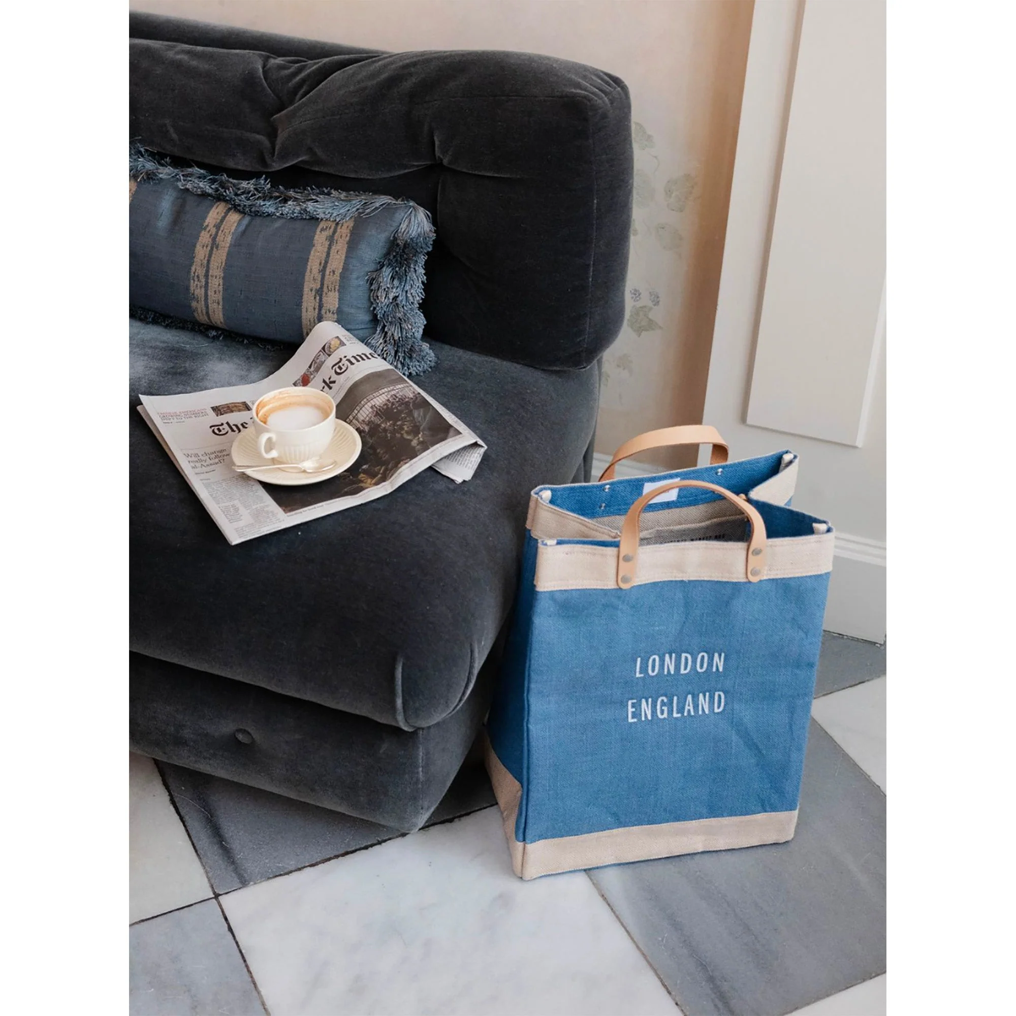 Market Tote in Parisian Blue - Image 11