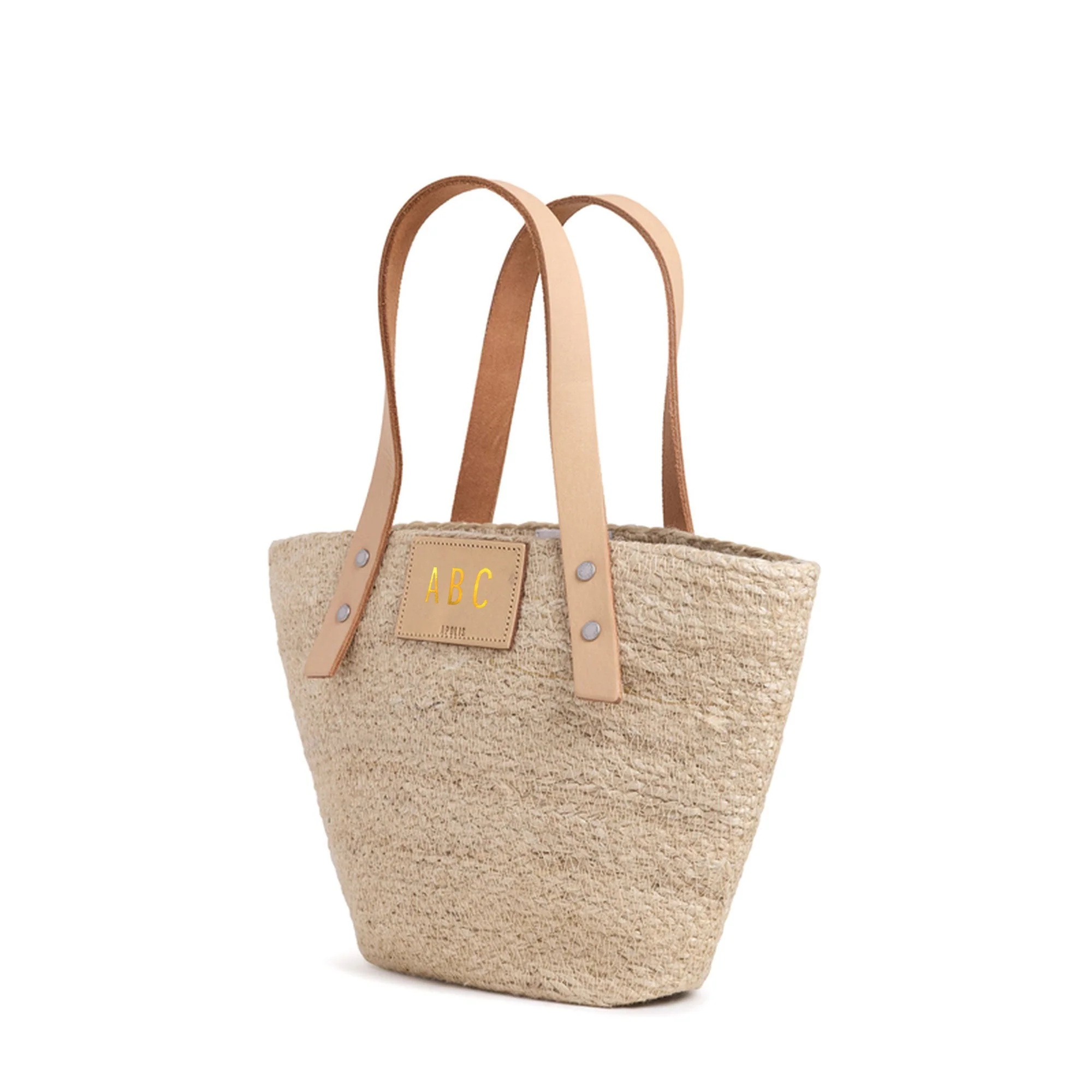 Grass Petite Bucket Bag in Natural - Image 4