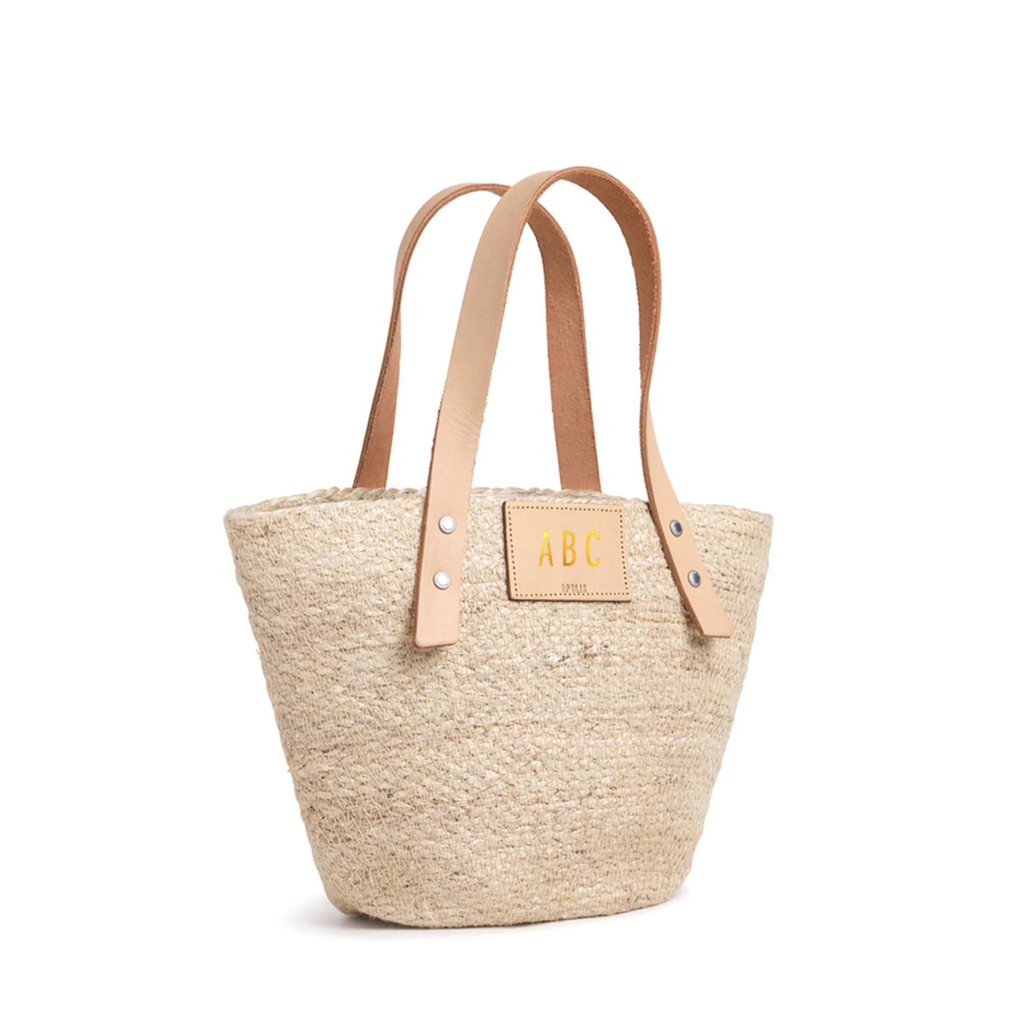 Grass Petite Bucket Bag in Natural - Image 5
