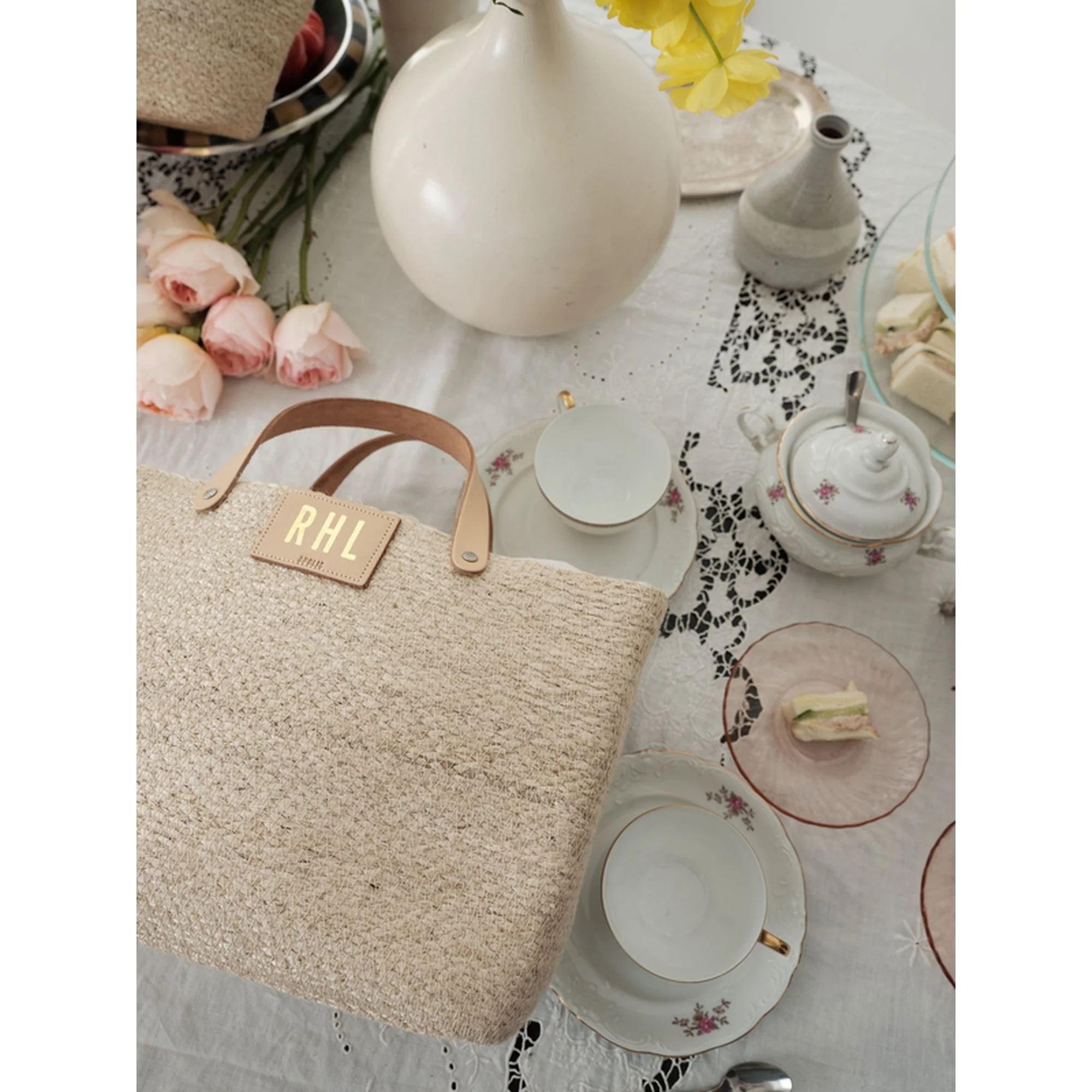 Grass Petite Market Bag in Natural | Ships: July 15 - Image 2