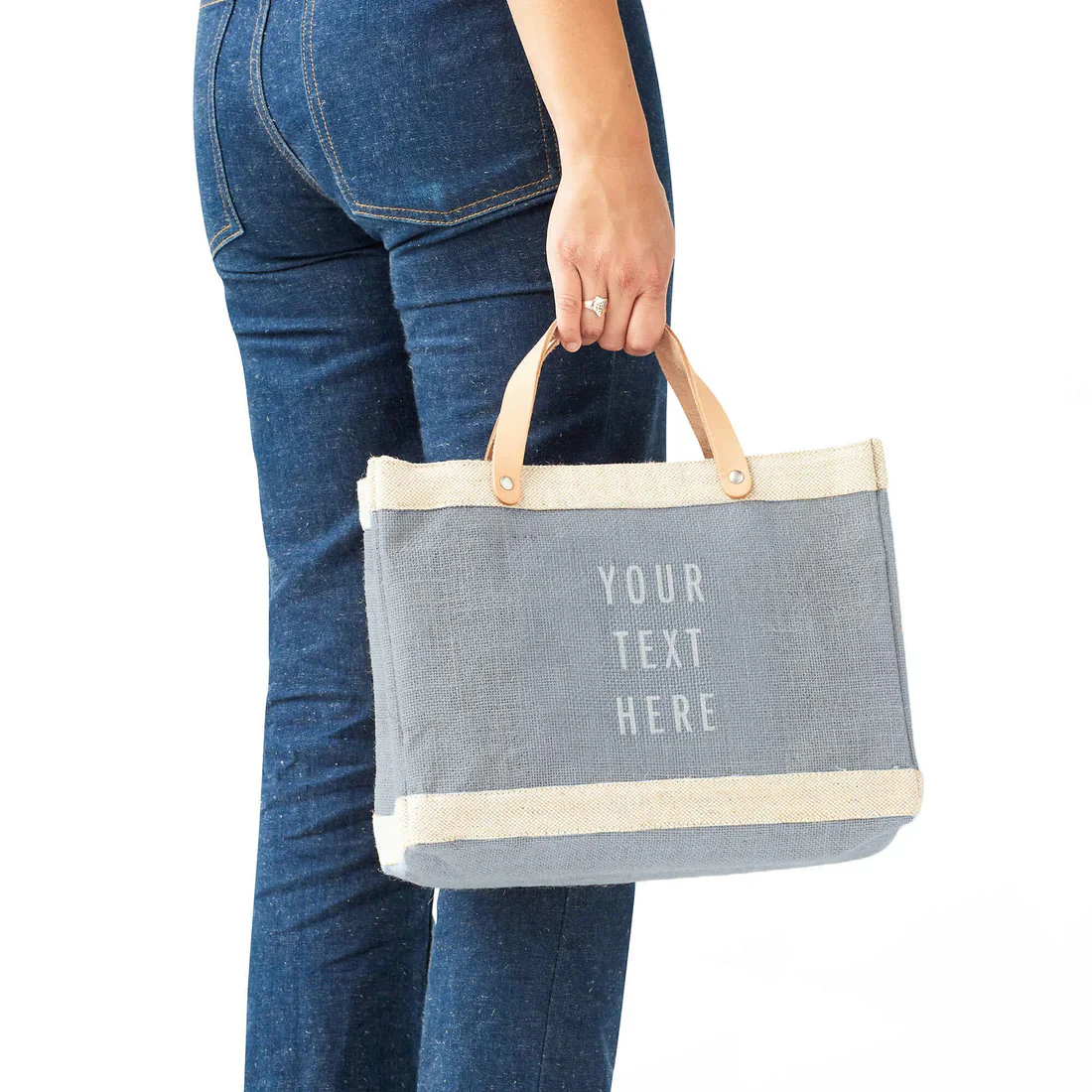 Petite Market Bag in Cool Gray - Image 10