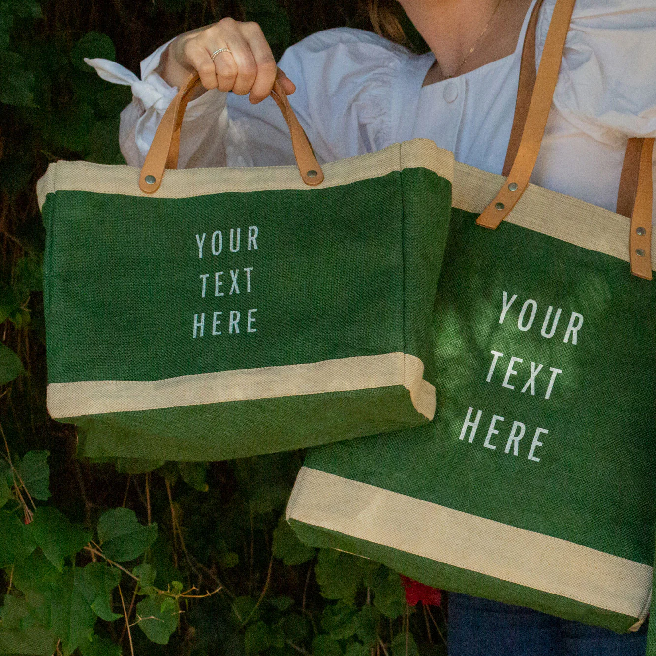 Petite Market Bag in Field Green - Image 12