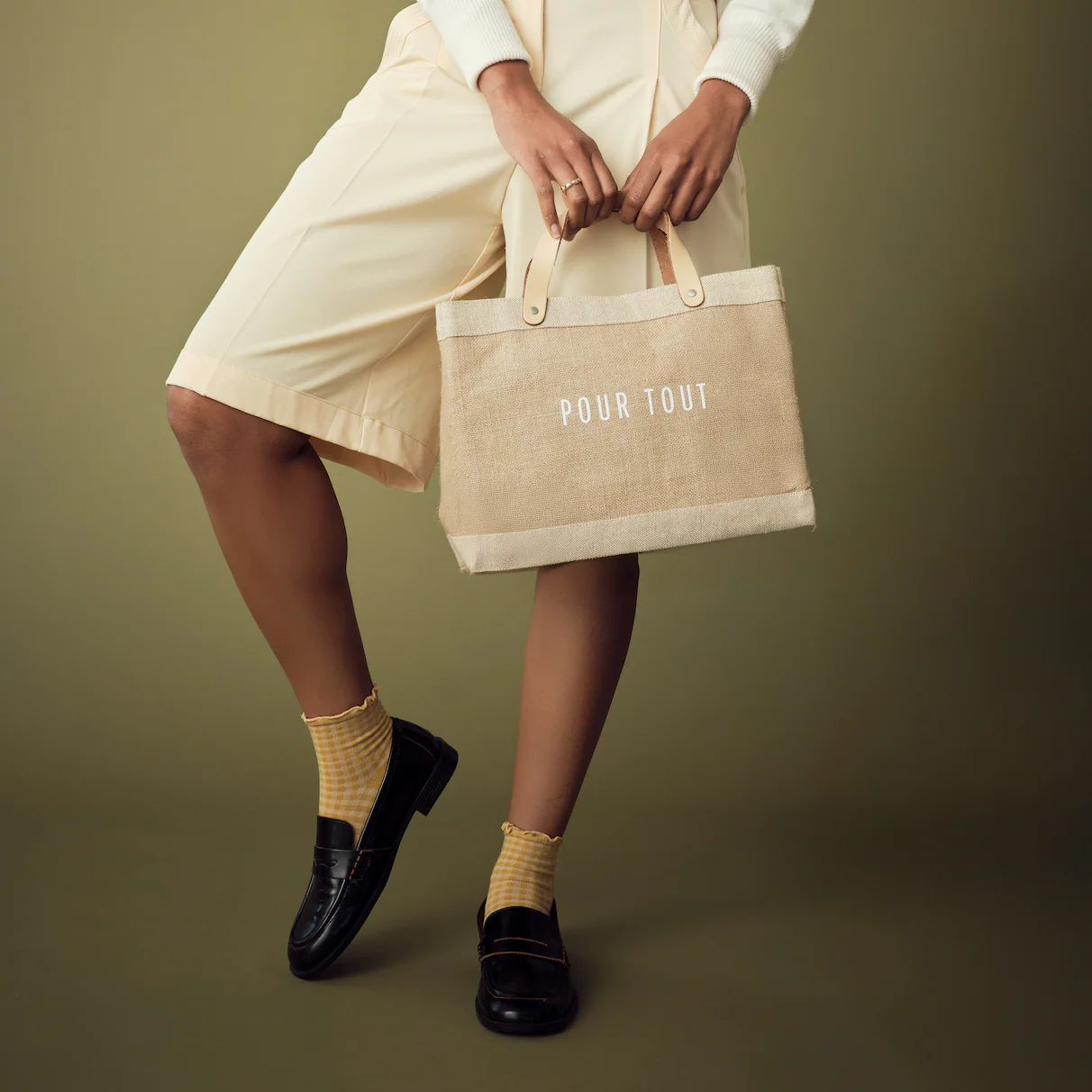 Petite Market Bag in Natural - Image 3