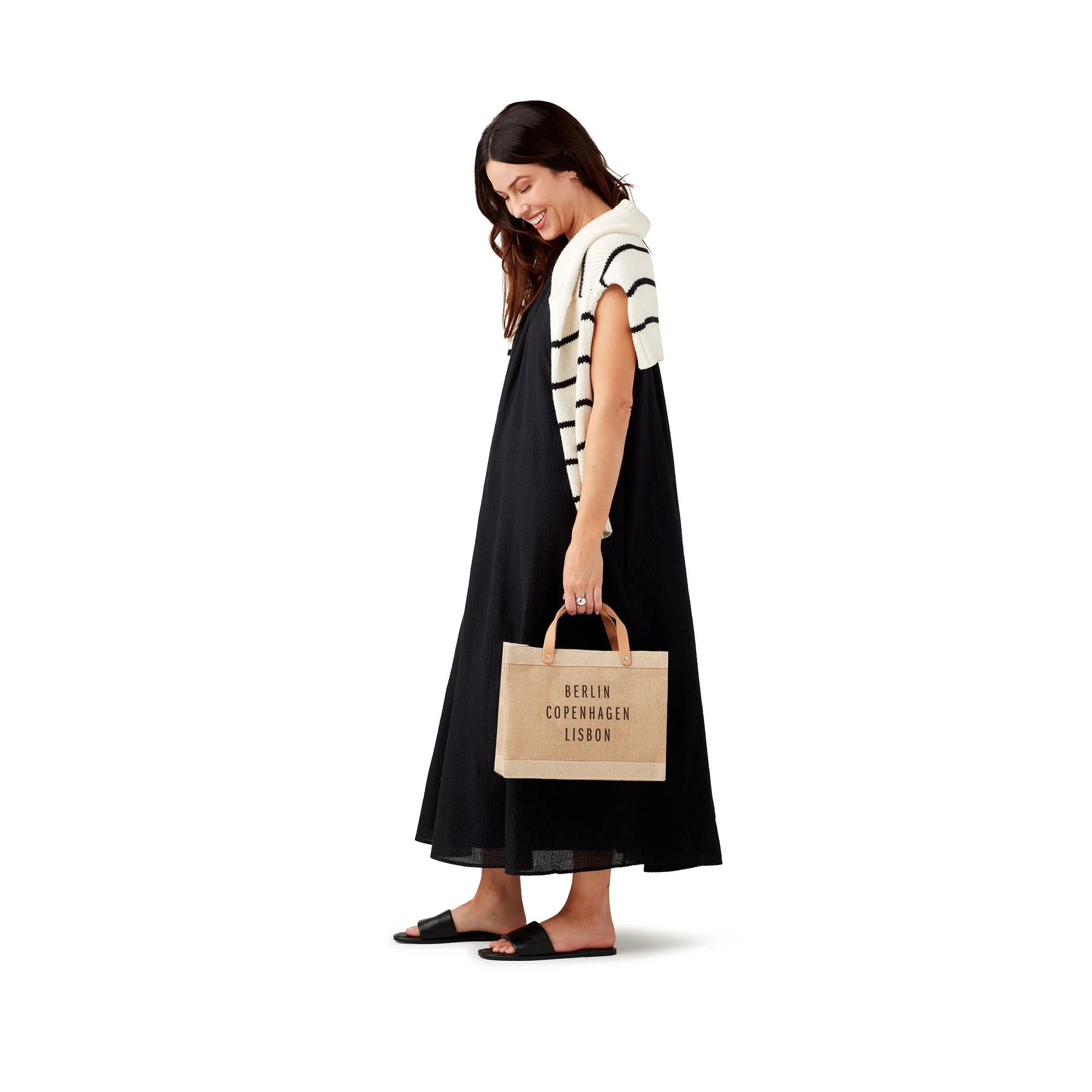 Petite Market Bag in Natural - Image 4