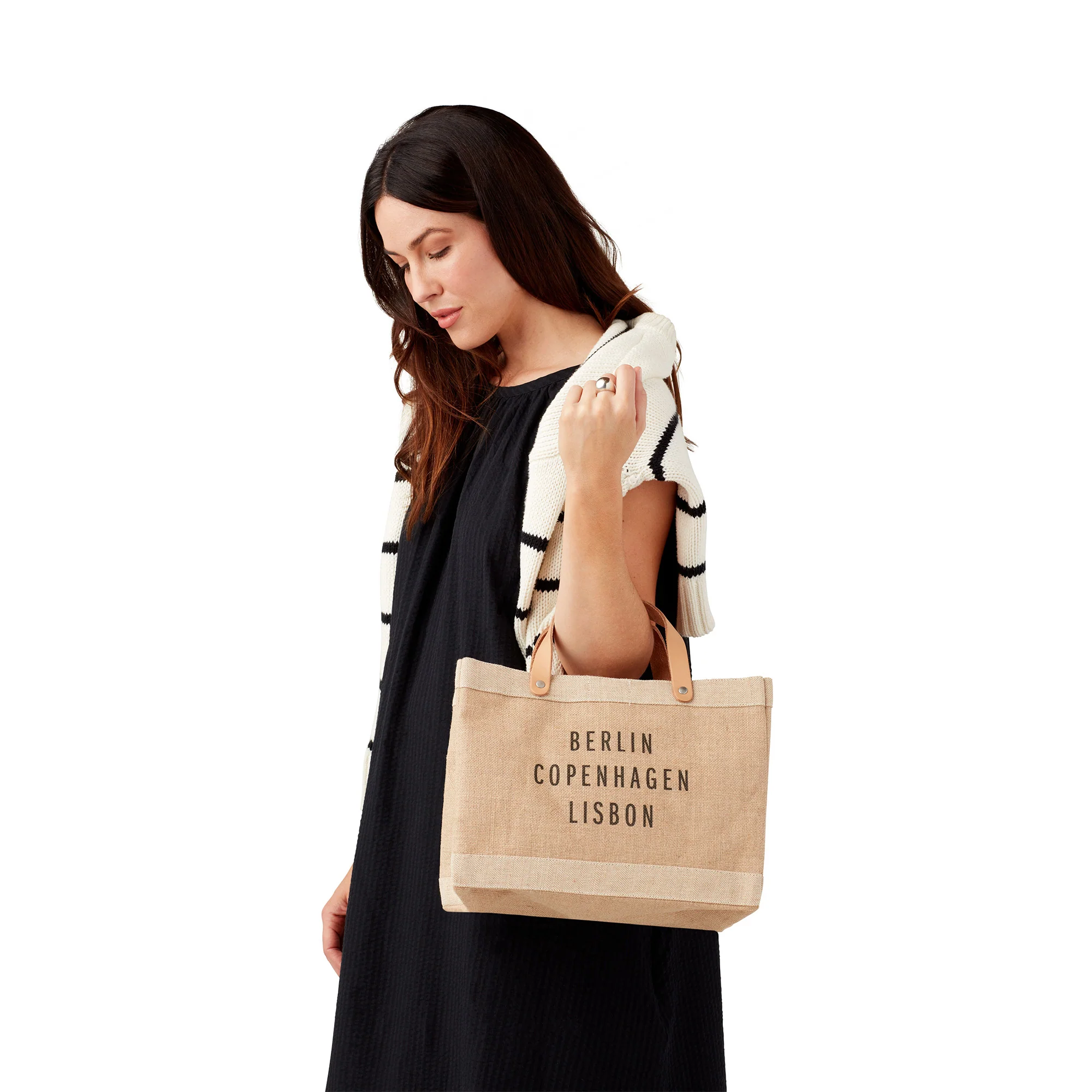 Petite Market Bag in Natural - Image 6