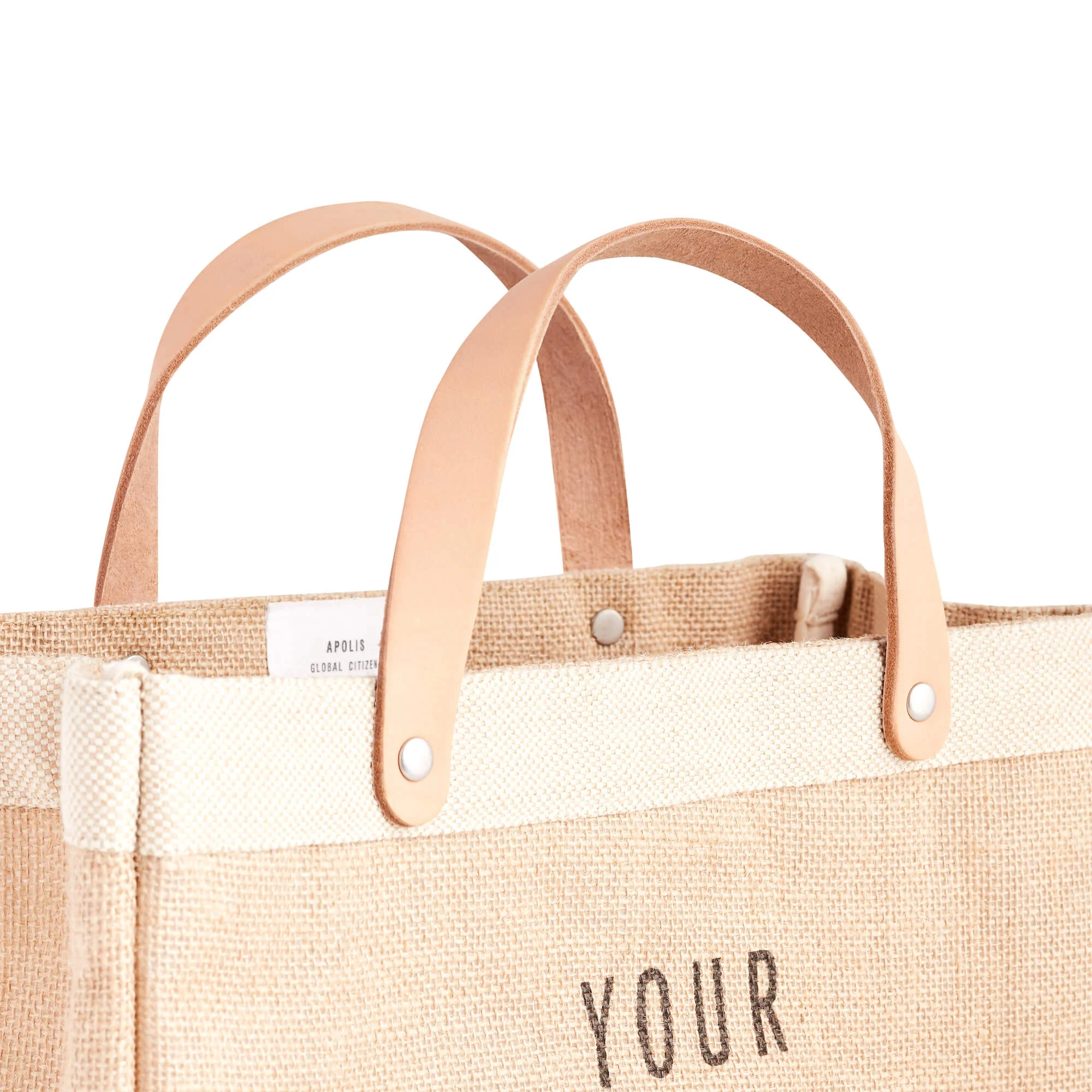 Petite Market Bag in Natural - Image 9