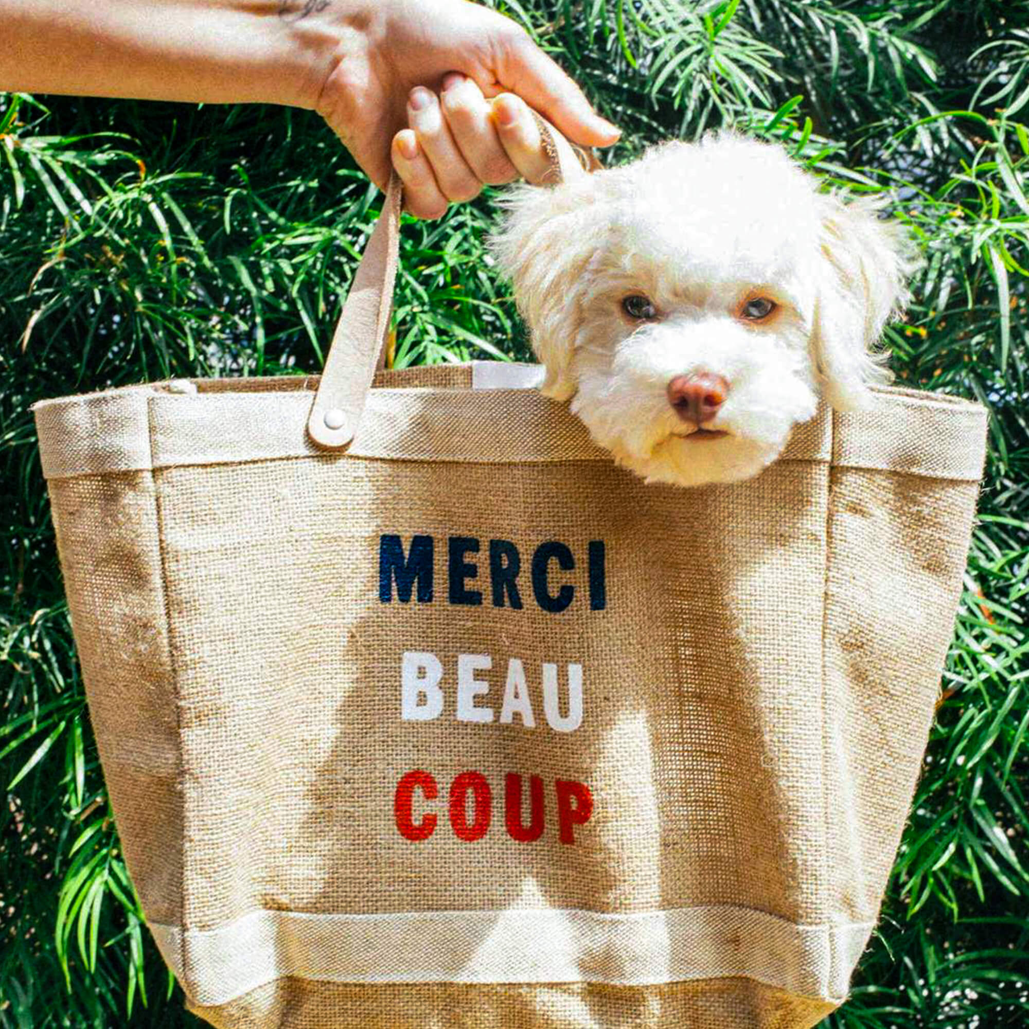 Petite Market Bag in Natural for Clare V. “Merci Beau Coup” - Image 8