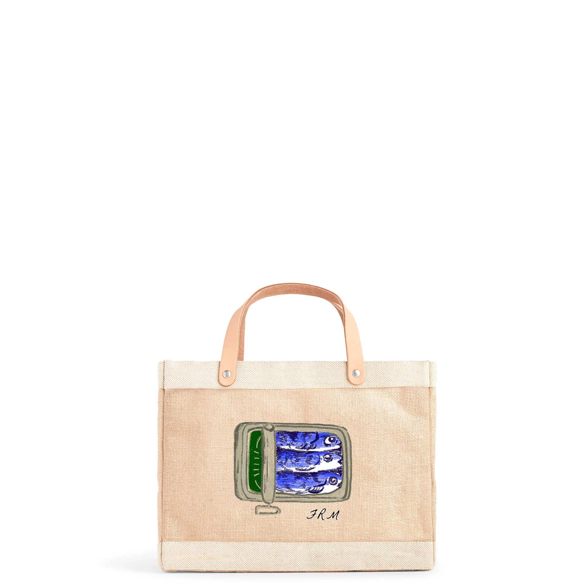 Petite Market Bag in Natural Tinned Sardine