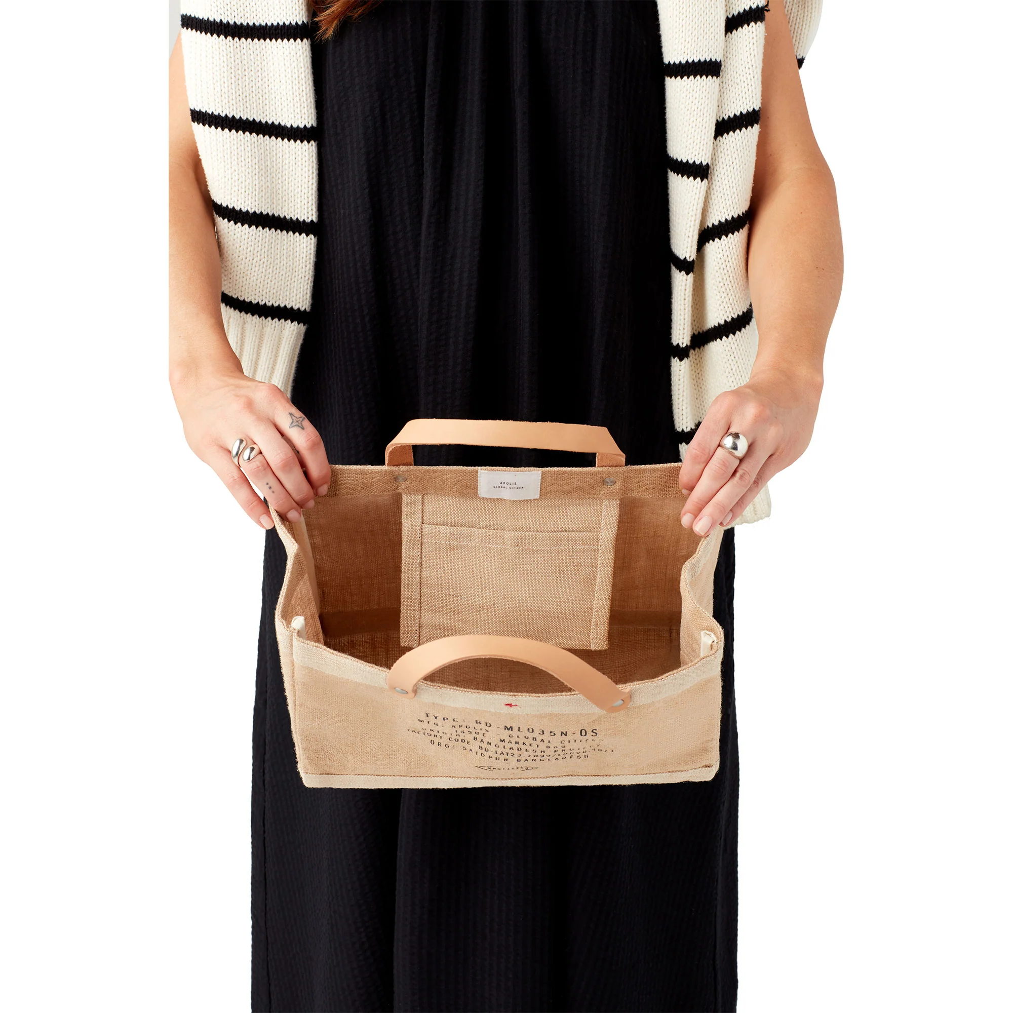 Petite Market Bag in Natural Flower Stand by Amy Logsdon - Image 10