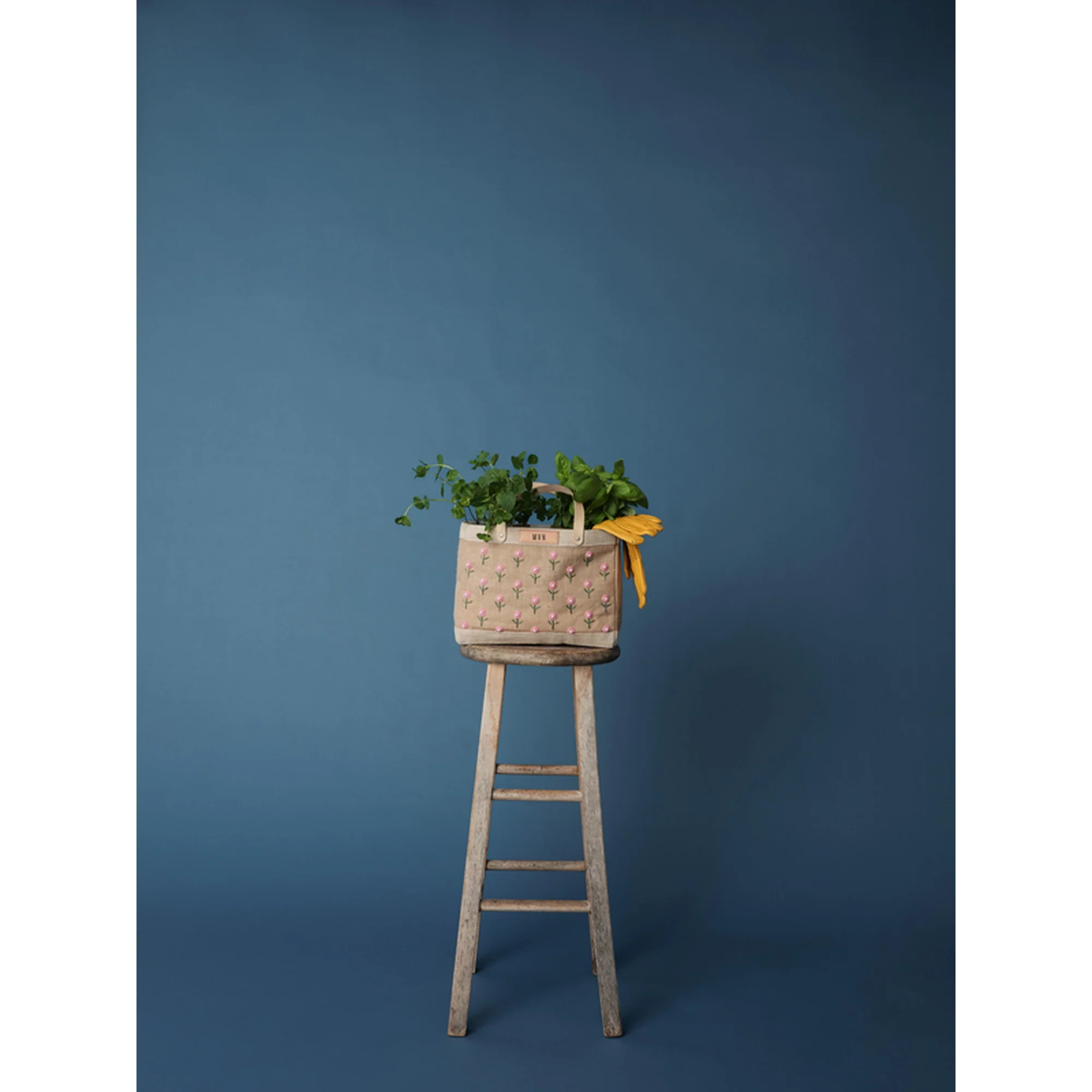 Petite Market Bag with Beaded Flowers | Ships: June 15 - Image 4